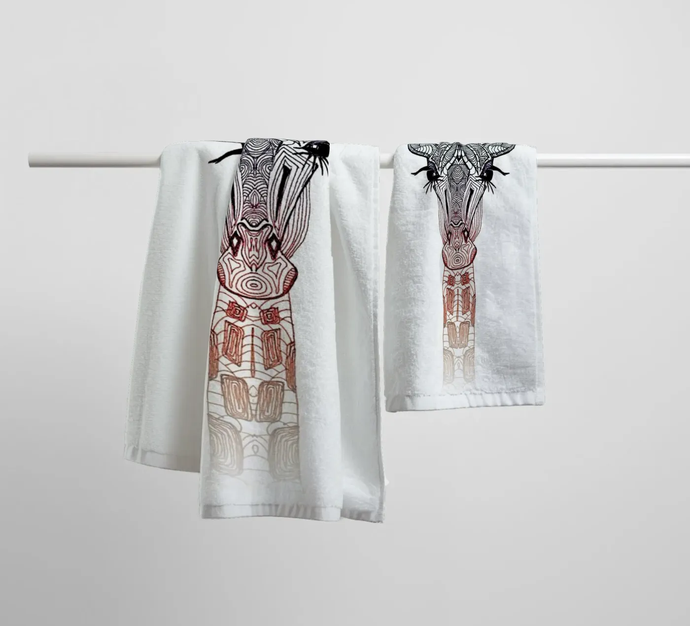 Giraffe badhanddoek van Monika Strigel