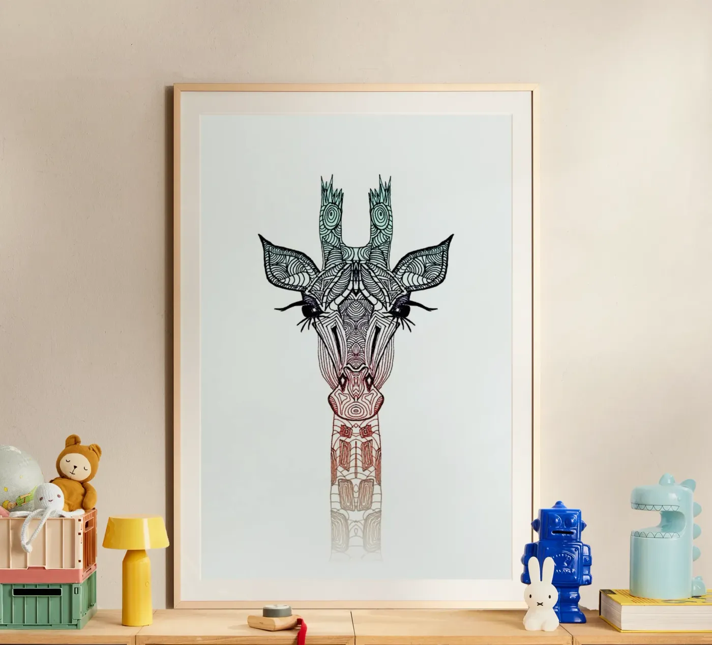 Giraffe Poster von Monika Strigel