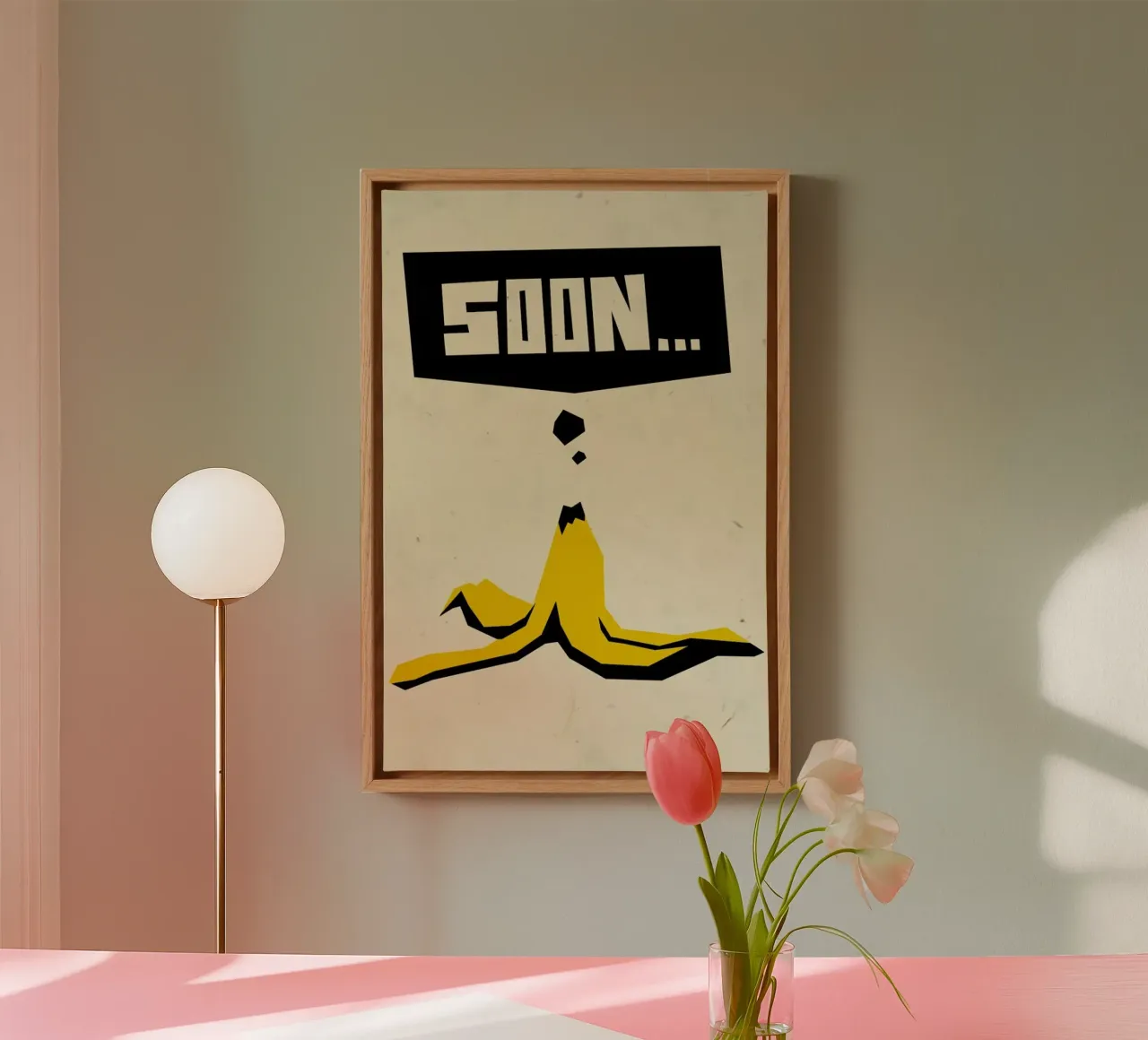 Soon... lienzo con Marco flotante de Yetiland