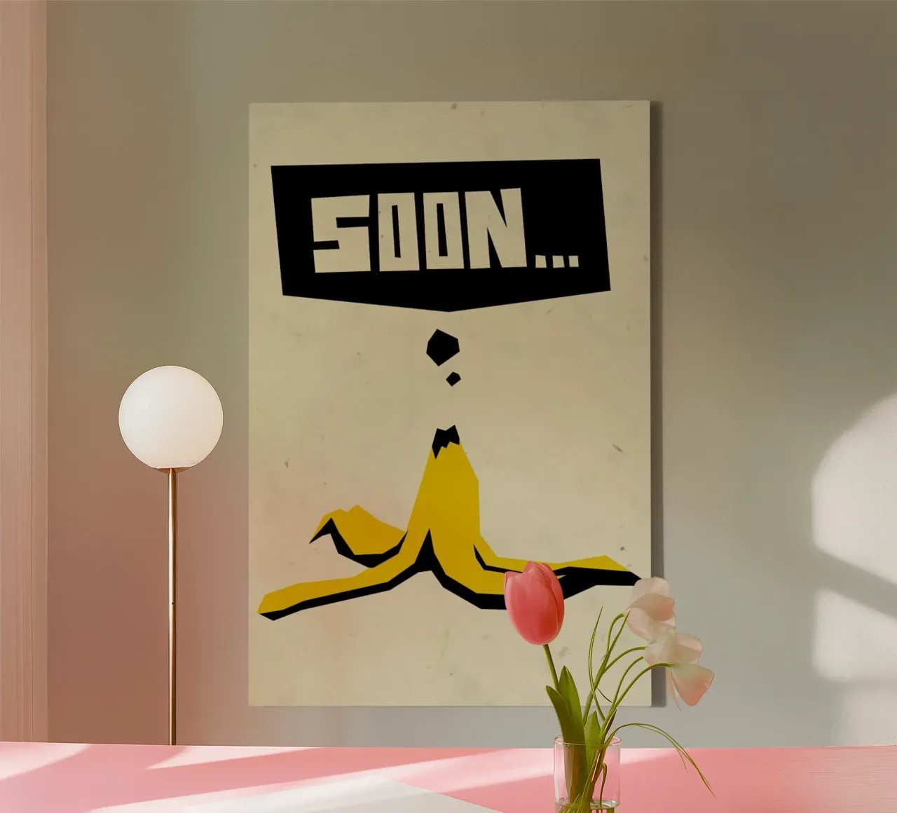 Soon... lienzo con Marco flotante de Yetiland