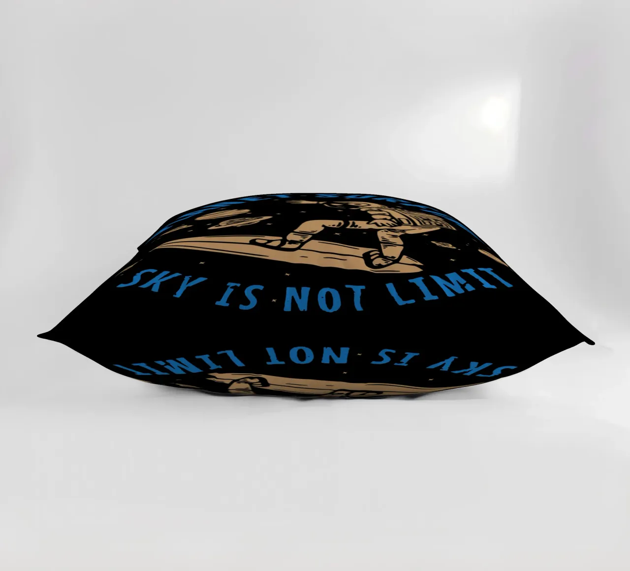 PLANET SURFING SKY IS NOT LIMIT decorative cushion by Gunawan Rb