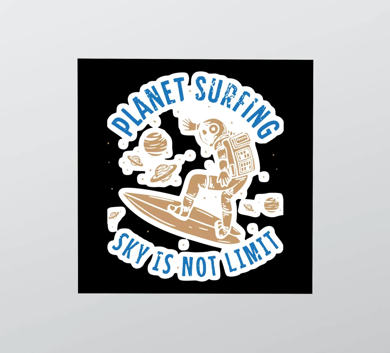 PLANET SURFING SKY IS NOT LIMIT Sticker von Gunawan Rb