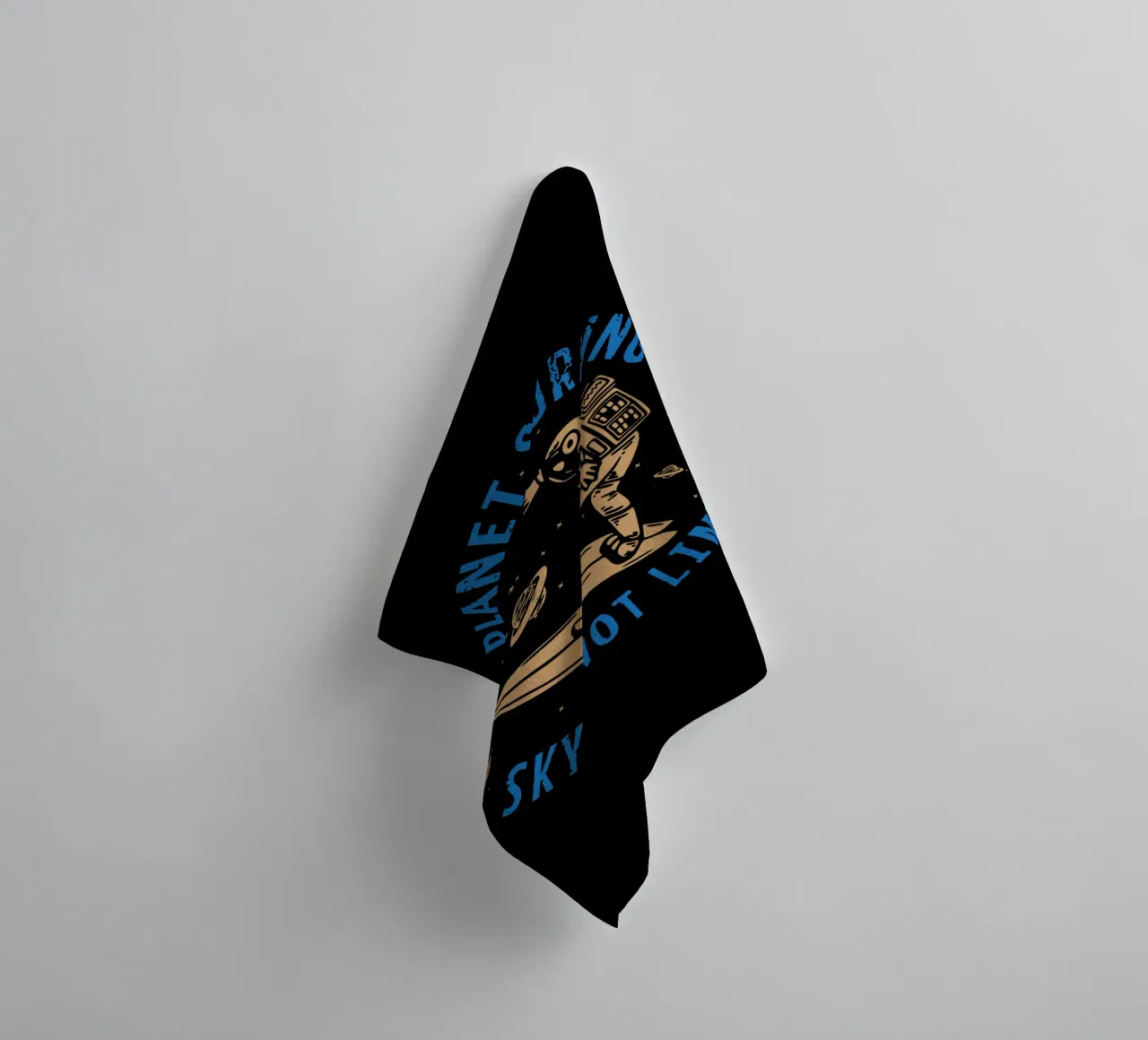PLANET SURFING SKY IS NOT LIMIT Handtuch von Gunawan Rb