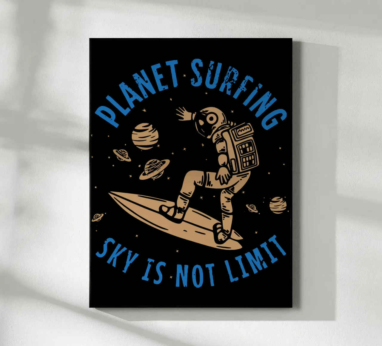 PLANEET SURFEN SKY IS NOT LIMIT acryl van Gunawan Rb
