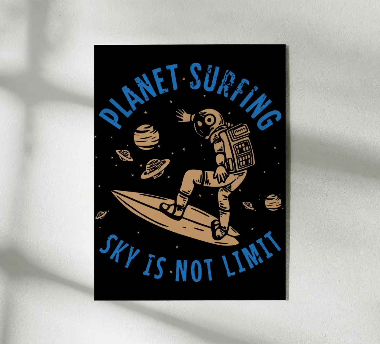 PLANEET SURFEN SKY IS NOT LIMIT acryl van Gunawan Rb