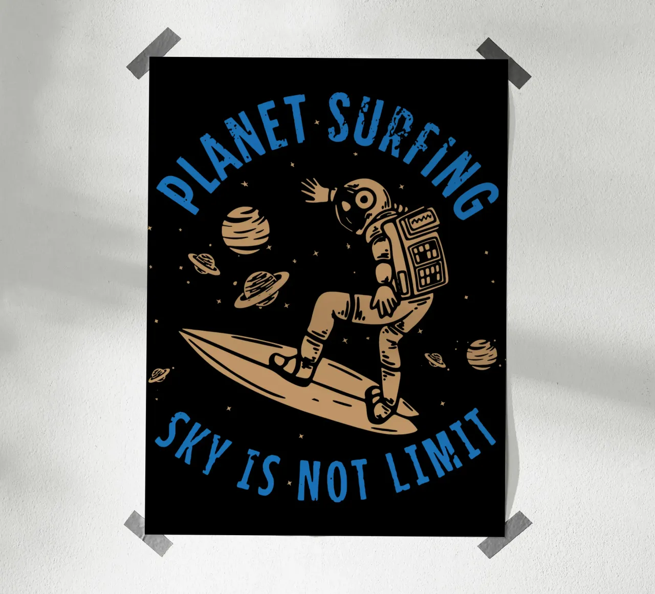 PLANET SURFING SKY IS NOT LIMIT Hahnemühle von Gunawan Rb
