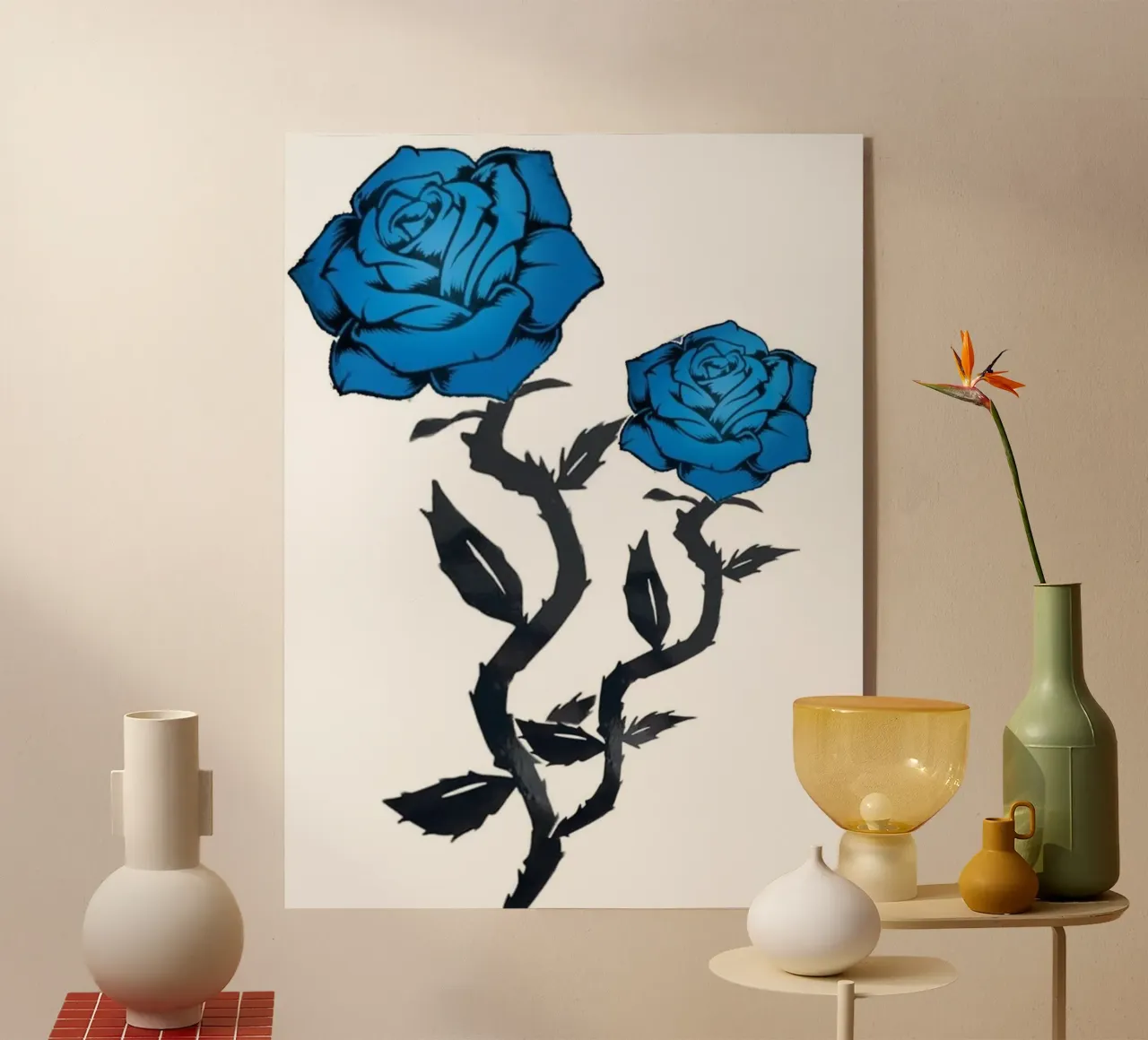 Blue Rose acrylic glass by HorizonFlow