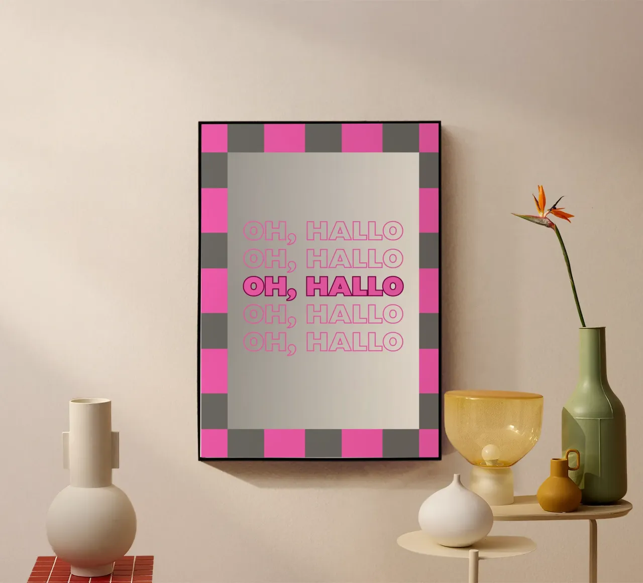 Oh Hallo plexiglass da Sprüche und mehr