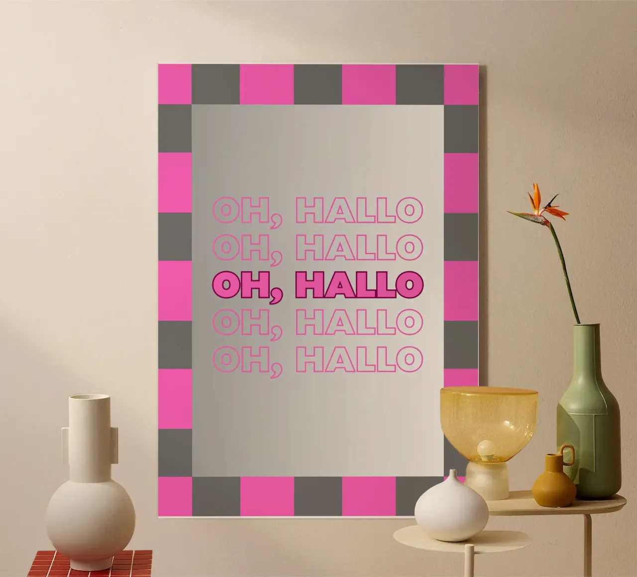 Oh Hallo plexiglass da Sprüche und mehr