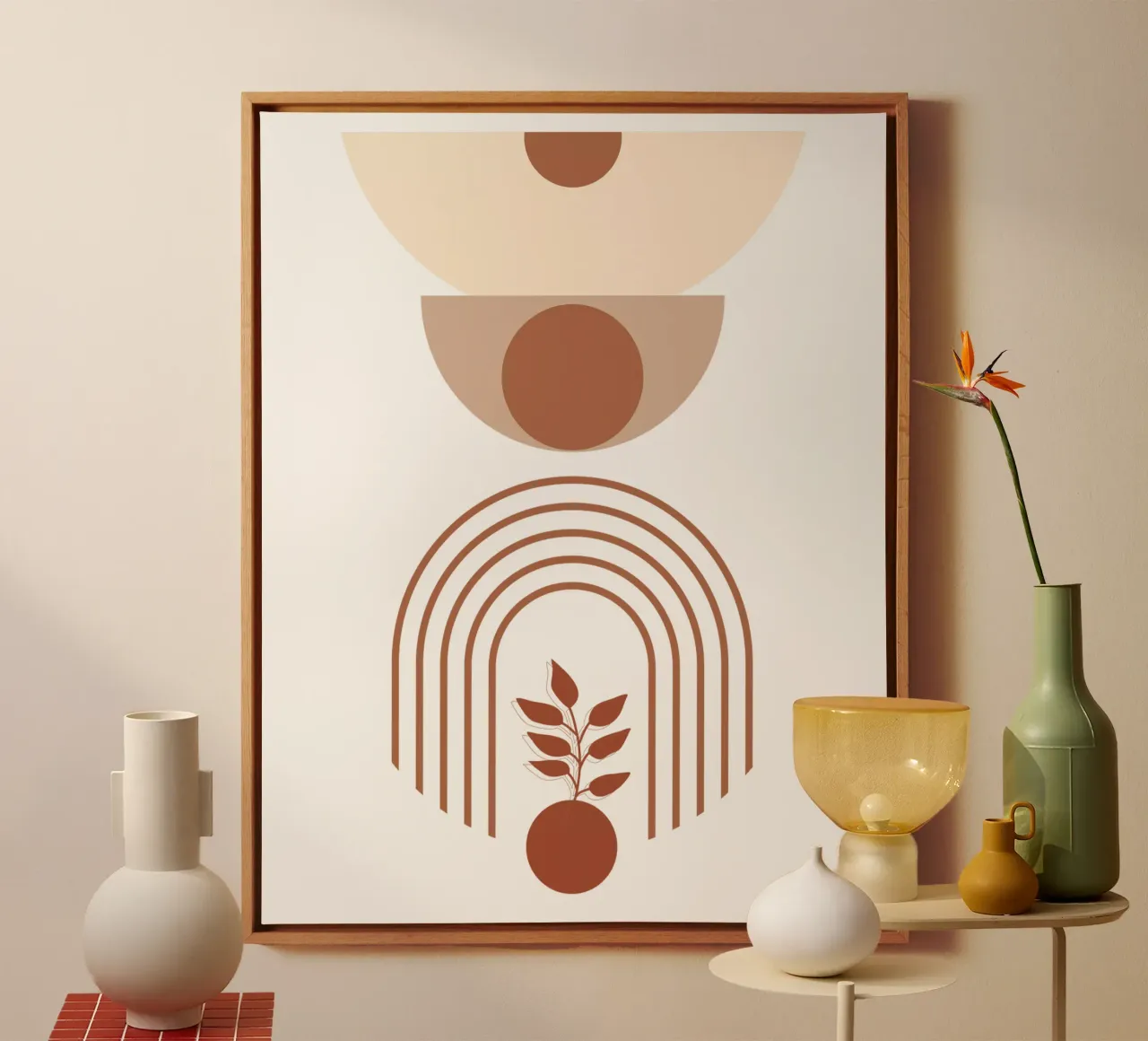 Motivo minimalista tela con Cornice a cassetta da YSV MINIMALIST