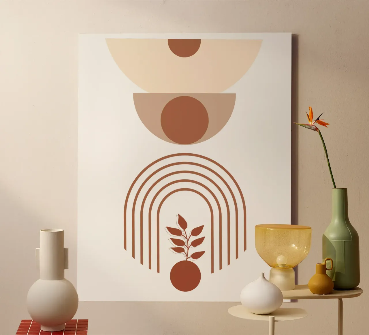 Motivo minimalista tela con Cornice a cassetta da YSV MINIMALIST