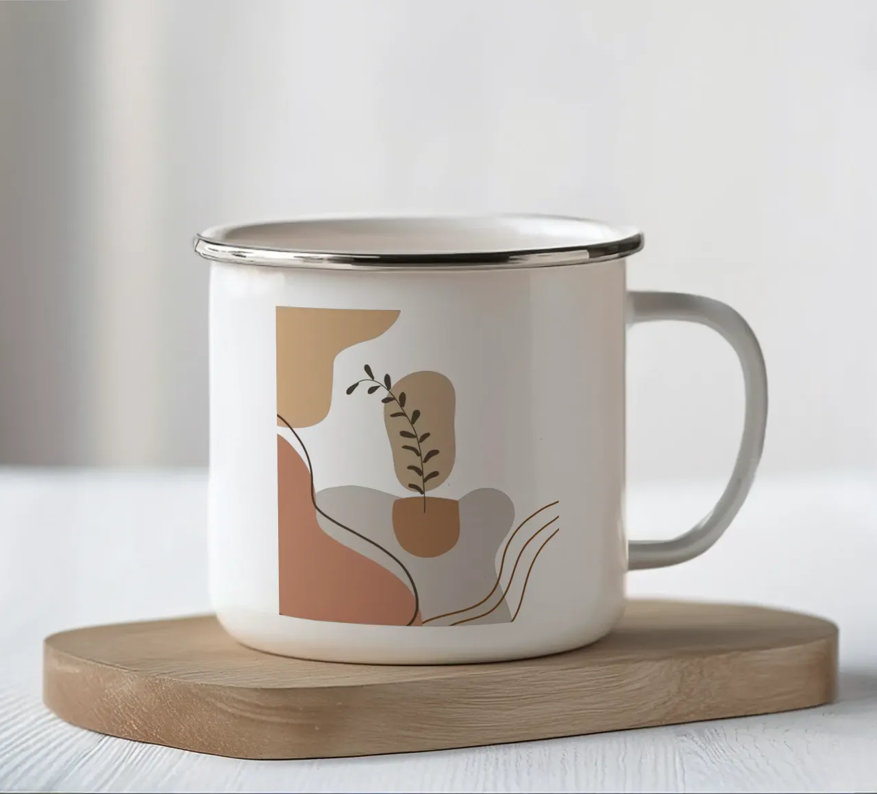 Eenvoudig minimalistisch emaille mok van YSV MINIMALIST