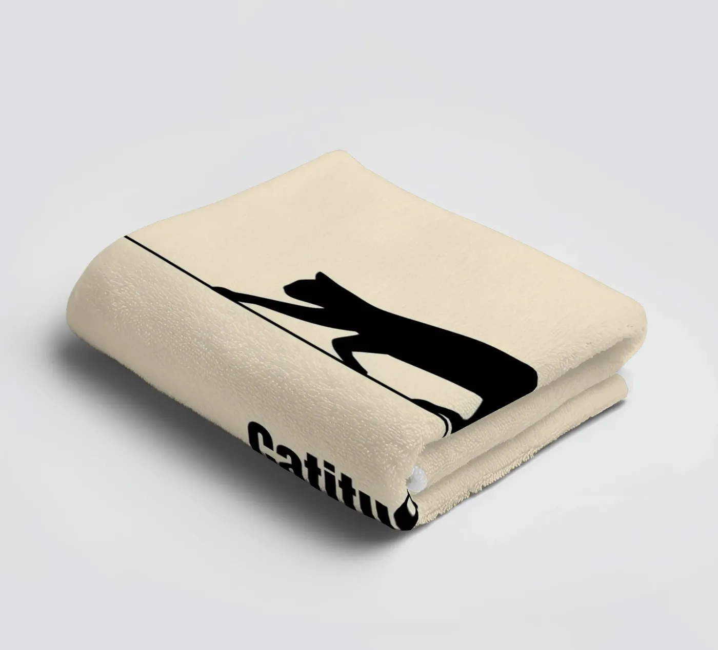 Catitude towel by Tabea Jule