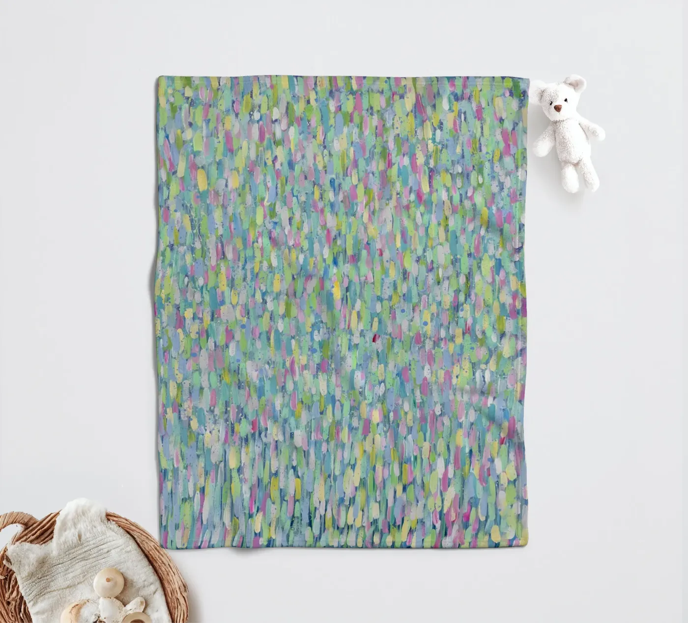 Monets Farben Fleecedecke von Helen Joynson