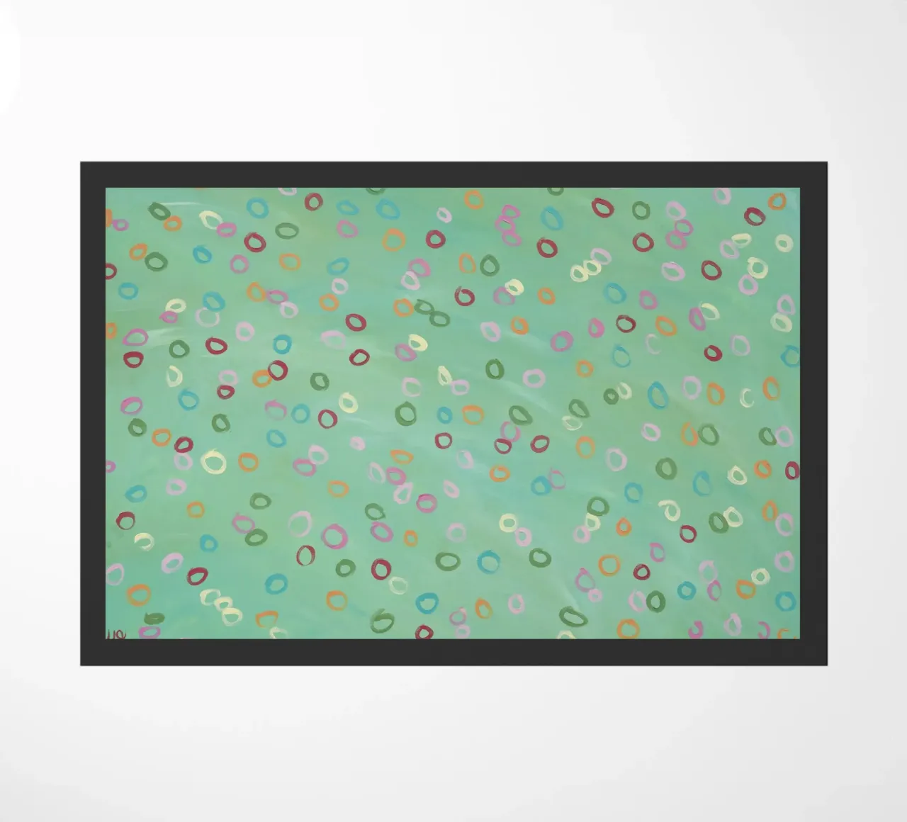 Mint is Fun doormat by Helen Joynson