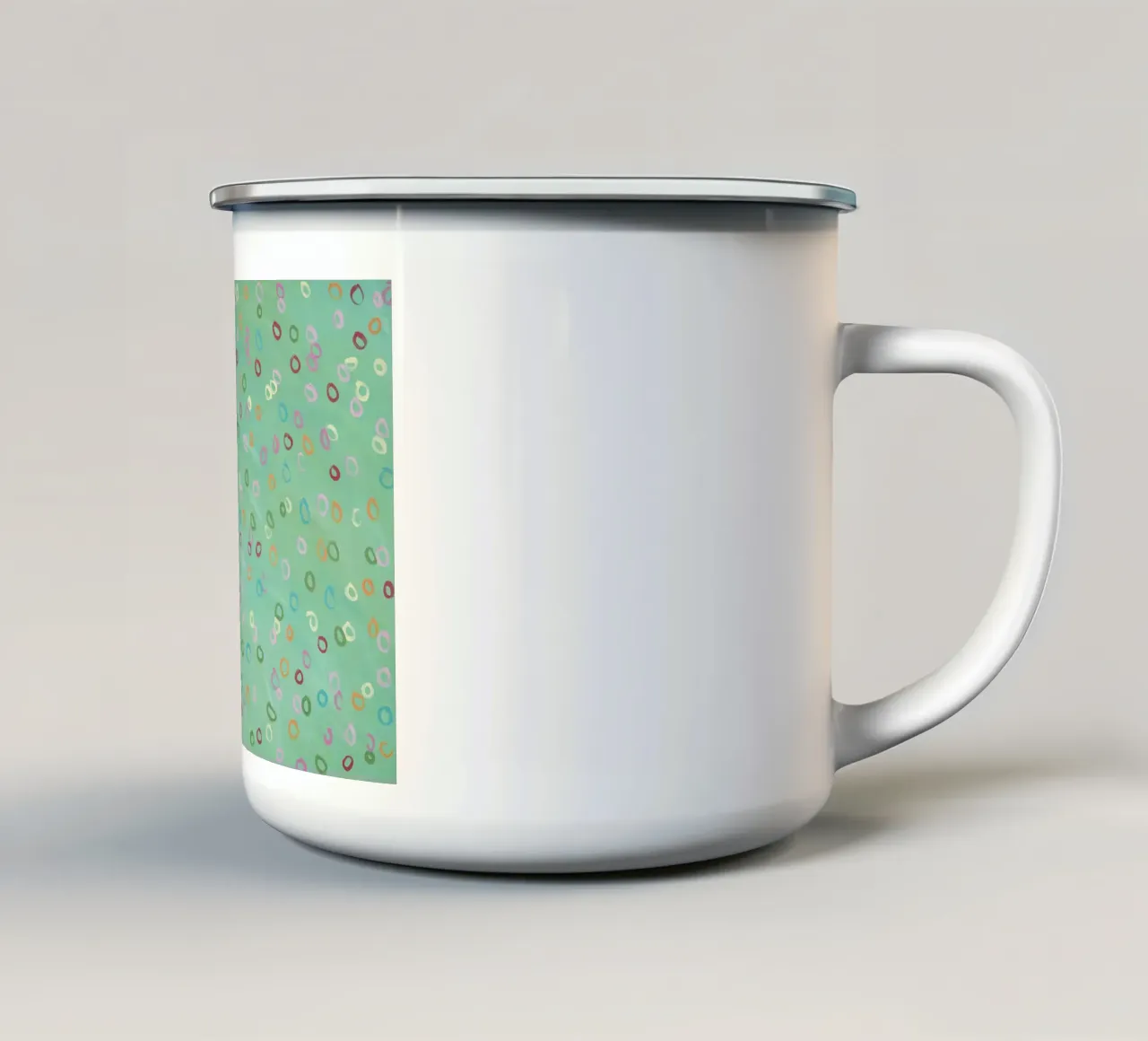 Minze macht Spaß Emaille Tasse von Helen Joynson