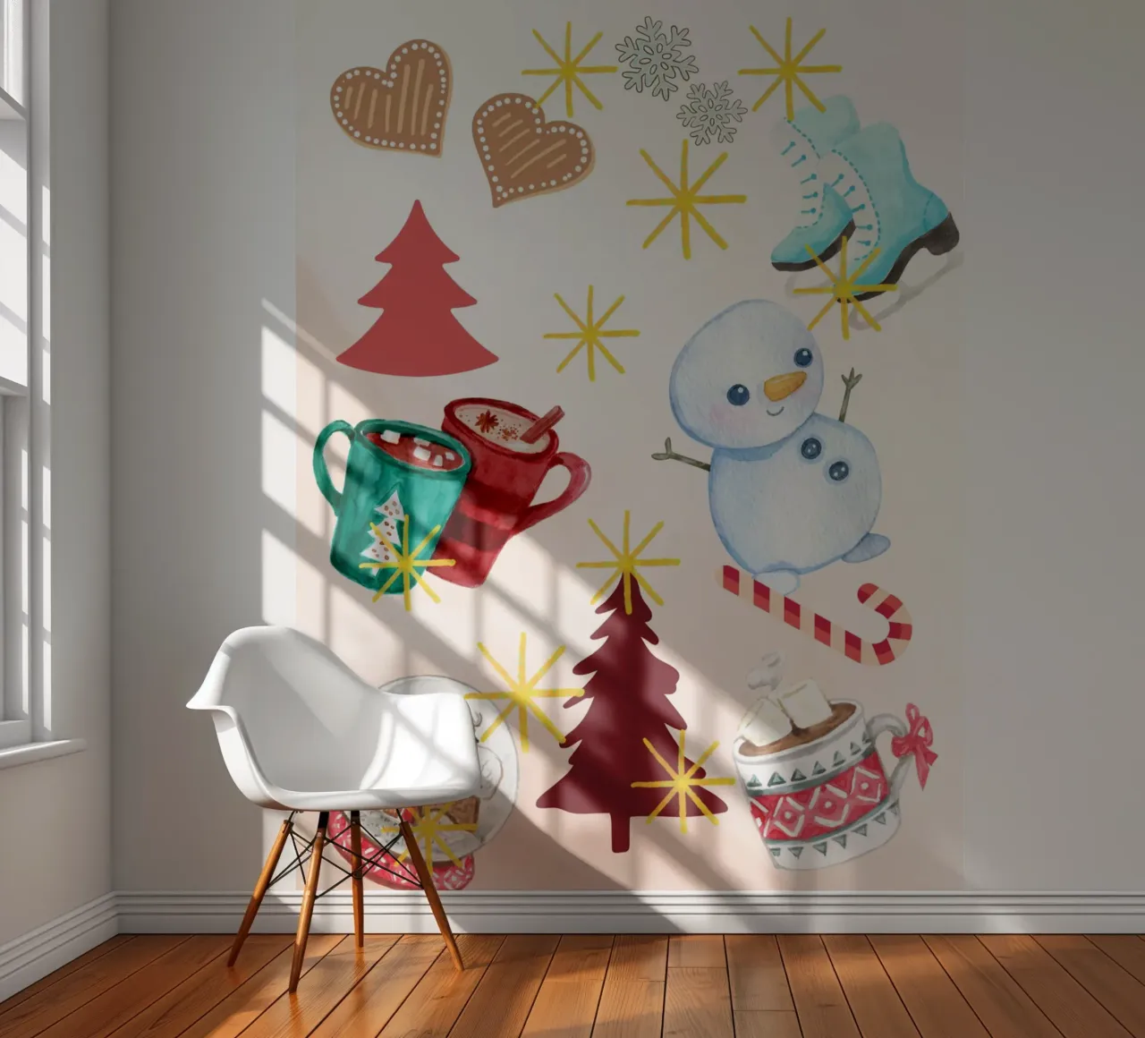 Winterpret fotobehang van Kikis Christmas Store