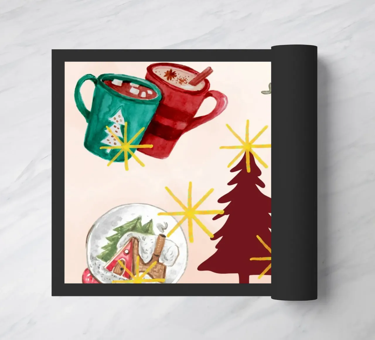 Winterpret deurmat van Kikis Christmas Store