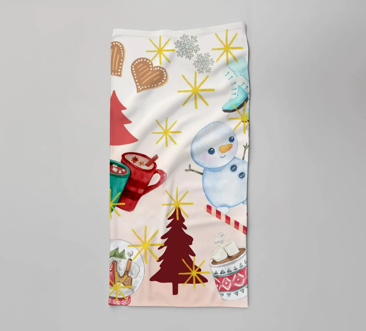 Winter pleasures badhanddoek van Kikis Christmas Store