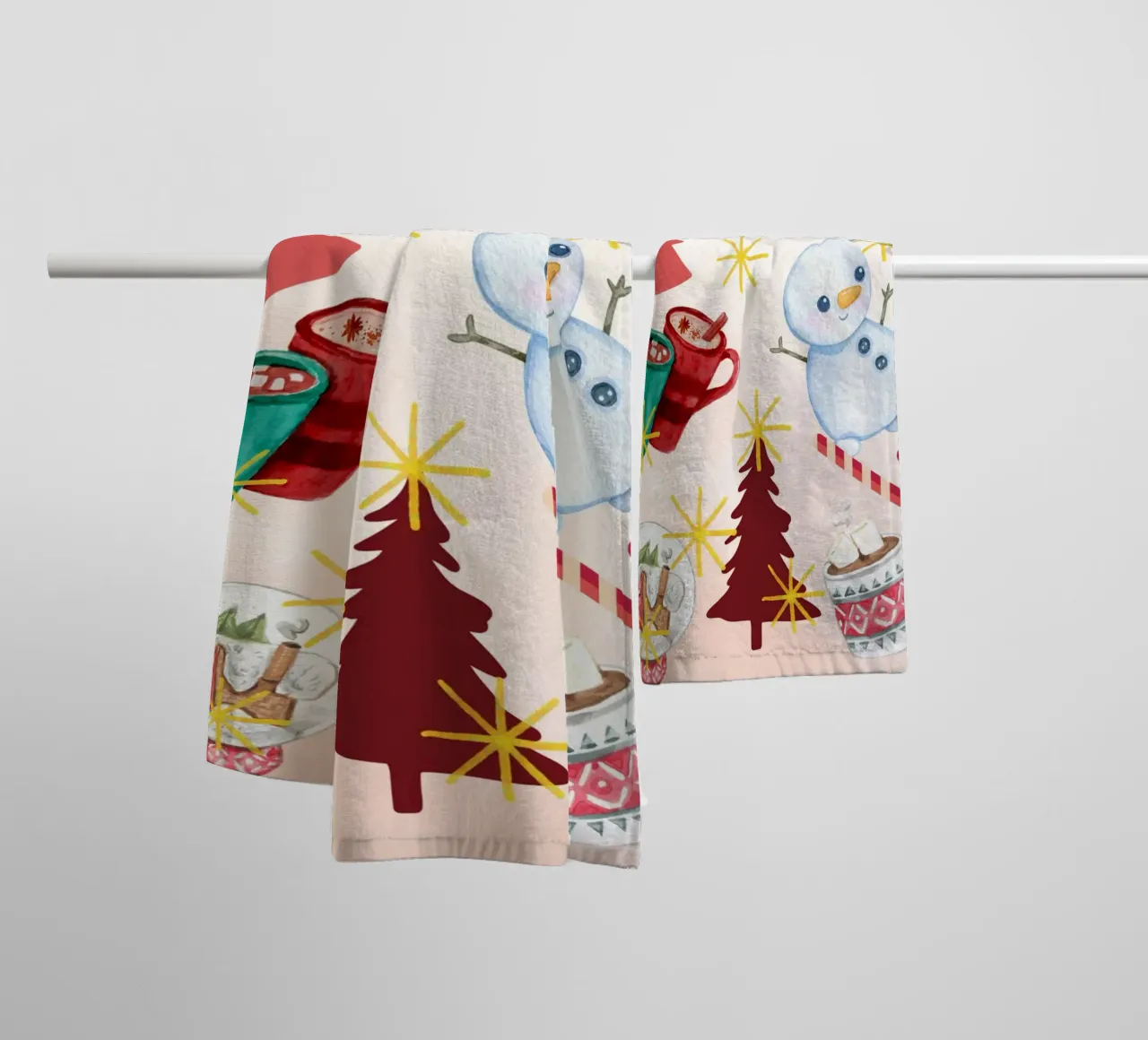 Winter pleasures badhanddoek van Kikis Christmas Store