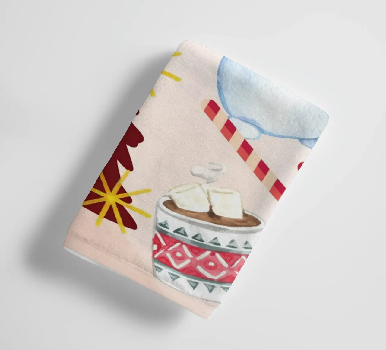 Winter pleasures badhanddoek van Kikis Christmas Store