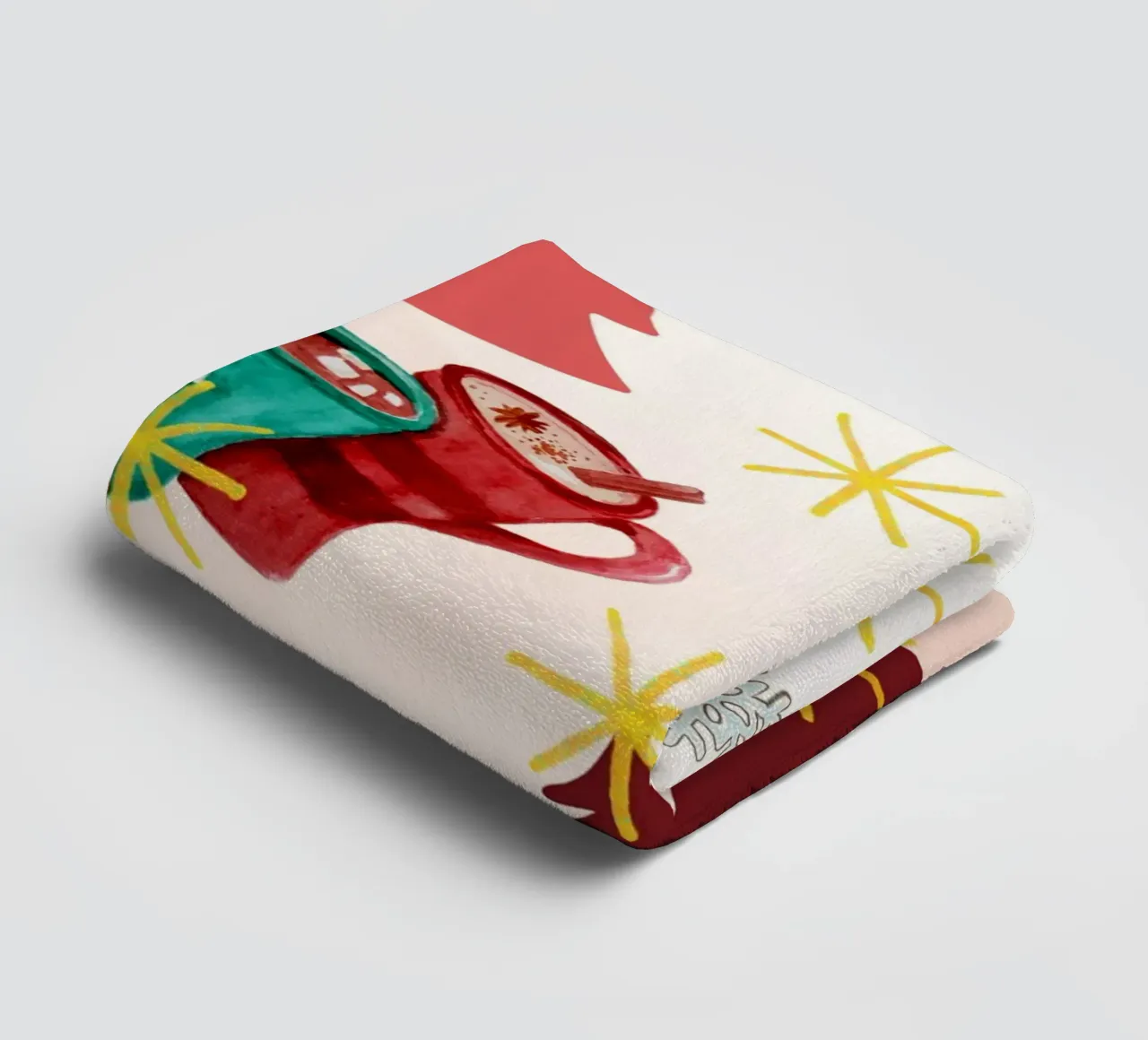 Winter pleasures badhanddoek van Kikis Christmas Store