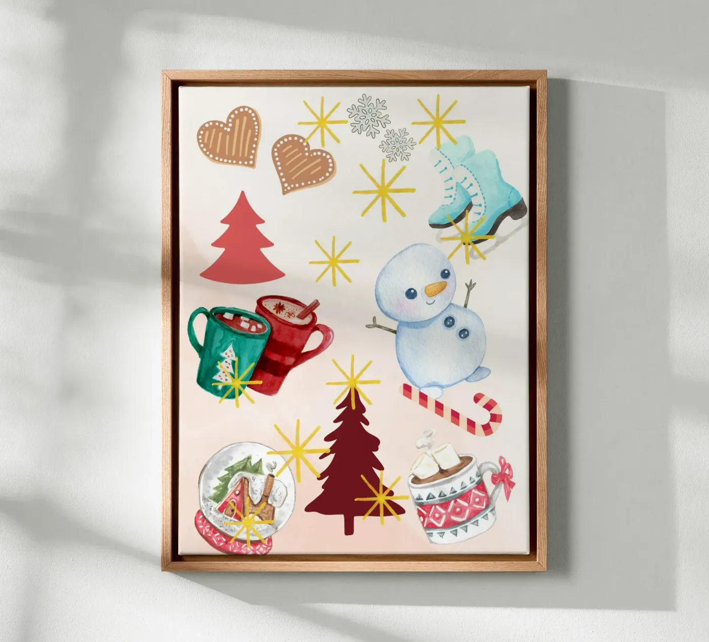 Winter pleasures canvas by Kikis Christmas Store