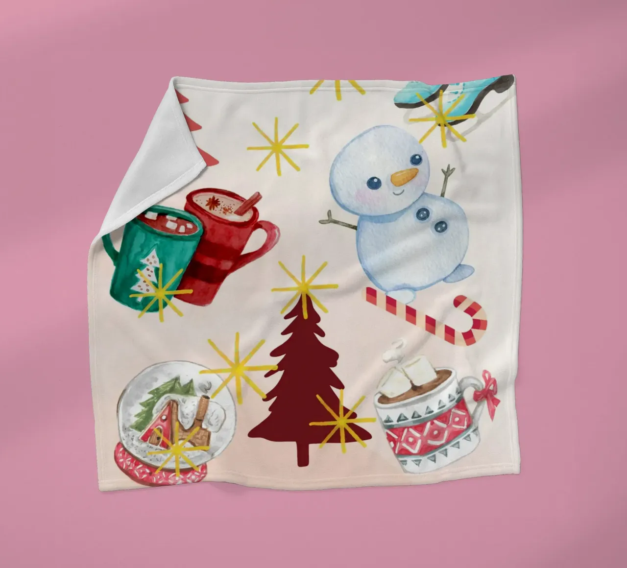 Winterfreuden Fleecedecke von Kikis Christmas Store