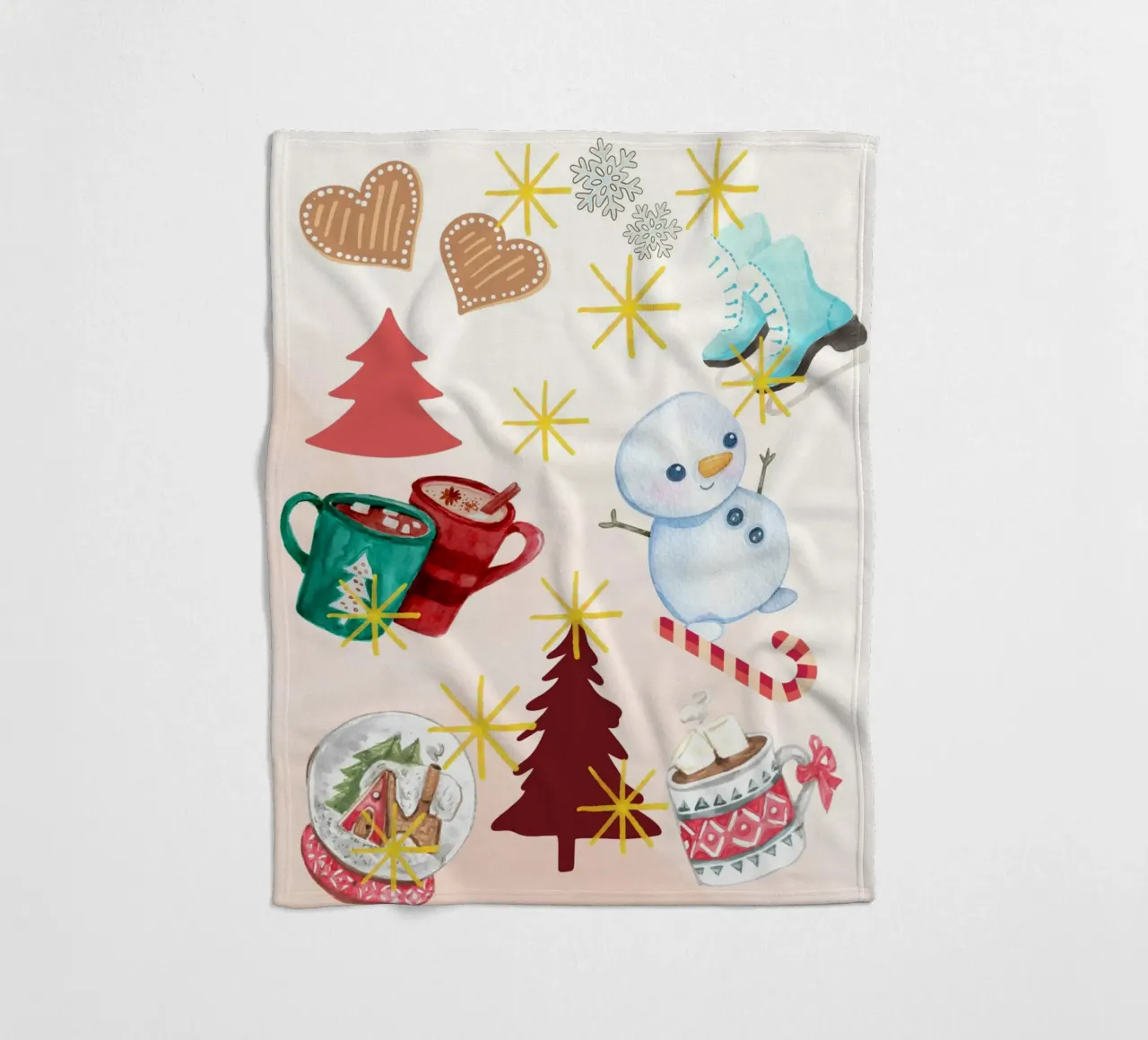 Winterfreuden Fleecedecke von Kikis Christmas Store