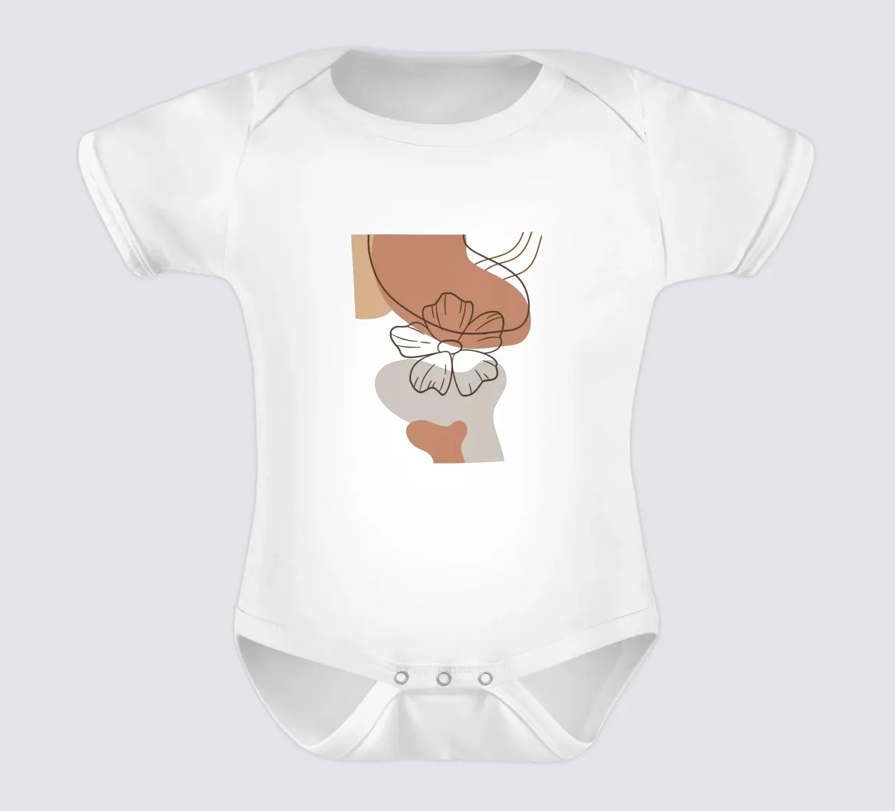 Fiori minimalisti body neonato maniche corte da YSV MINIMALIST