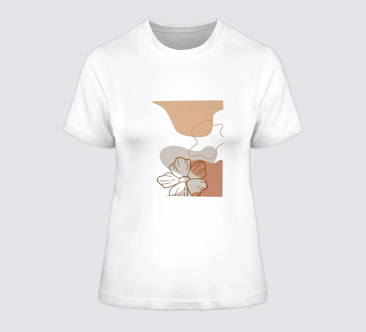 Minimalist flowers women's fitted t-shirt by YSV MINIMALIST