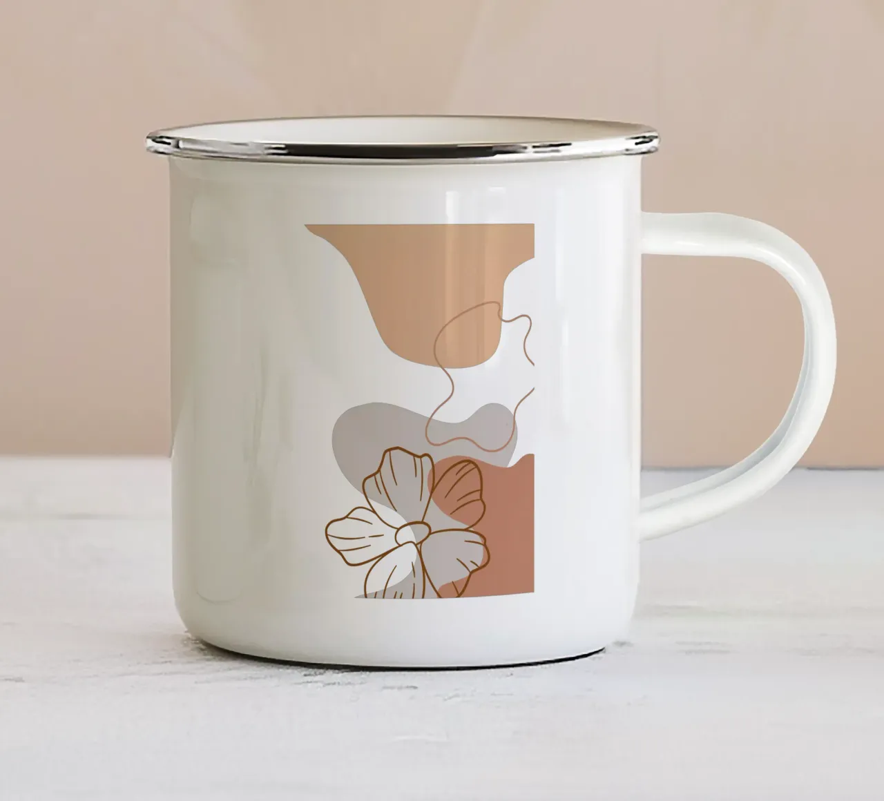 Fiori minimalisti tazza in smalto da YSV MINIMALIST