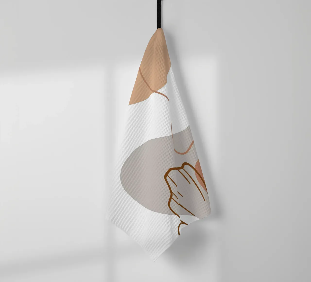 Minimalist flowers tea towel by YSV MINIMALIST