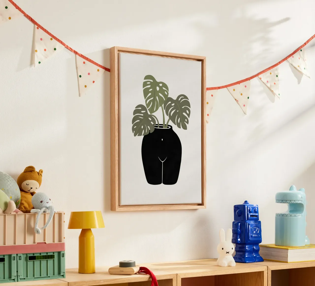 Lichaamseigen vaas canvas met Baklijst van Orara Studio