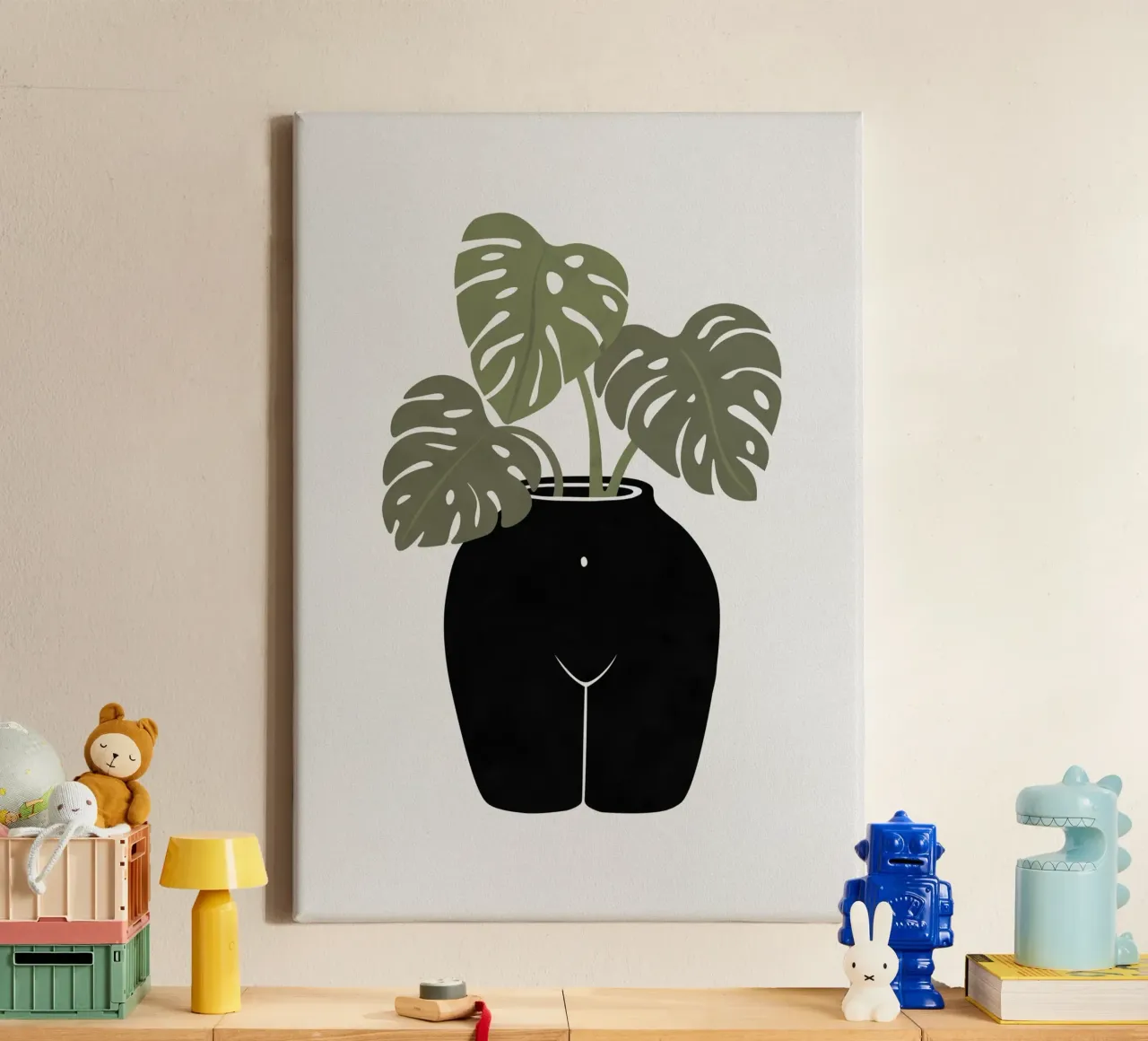 Lichaamseigen vaas canvas met Baklijst van Orara Studio