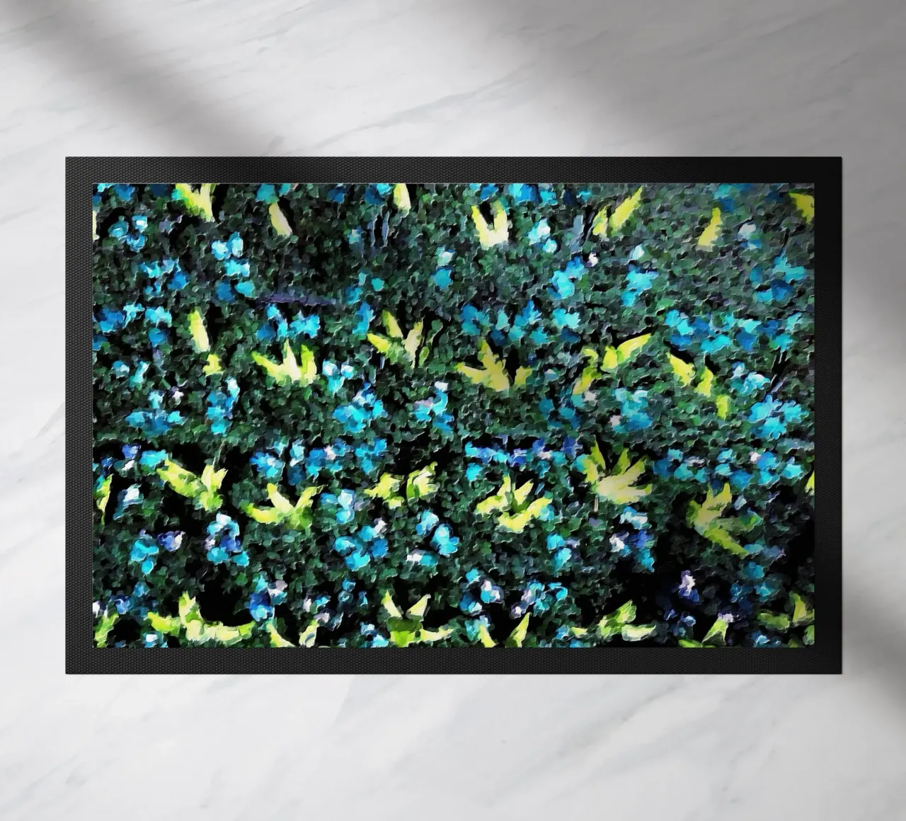 Blu, verde e giallo zerbino da Piccola Serenata