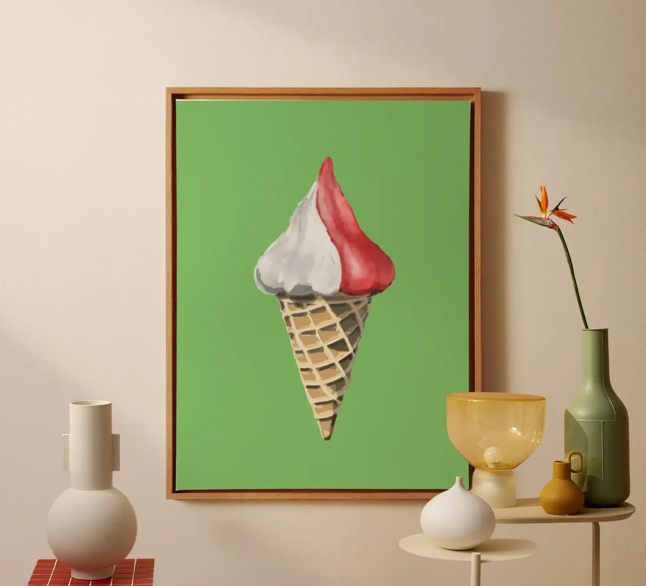 Softeis Leinwand von Face & Content