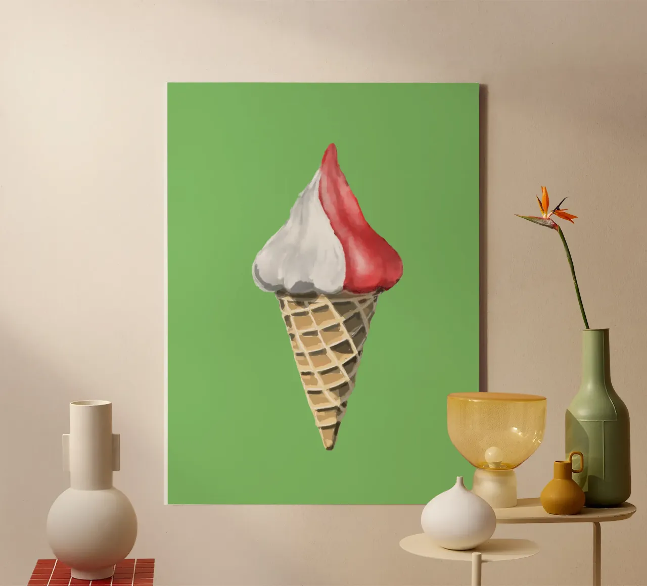 Softeis Leinwand von Face & Content