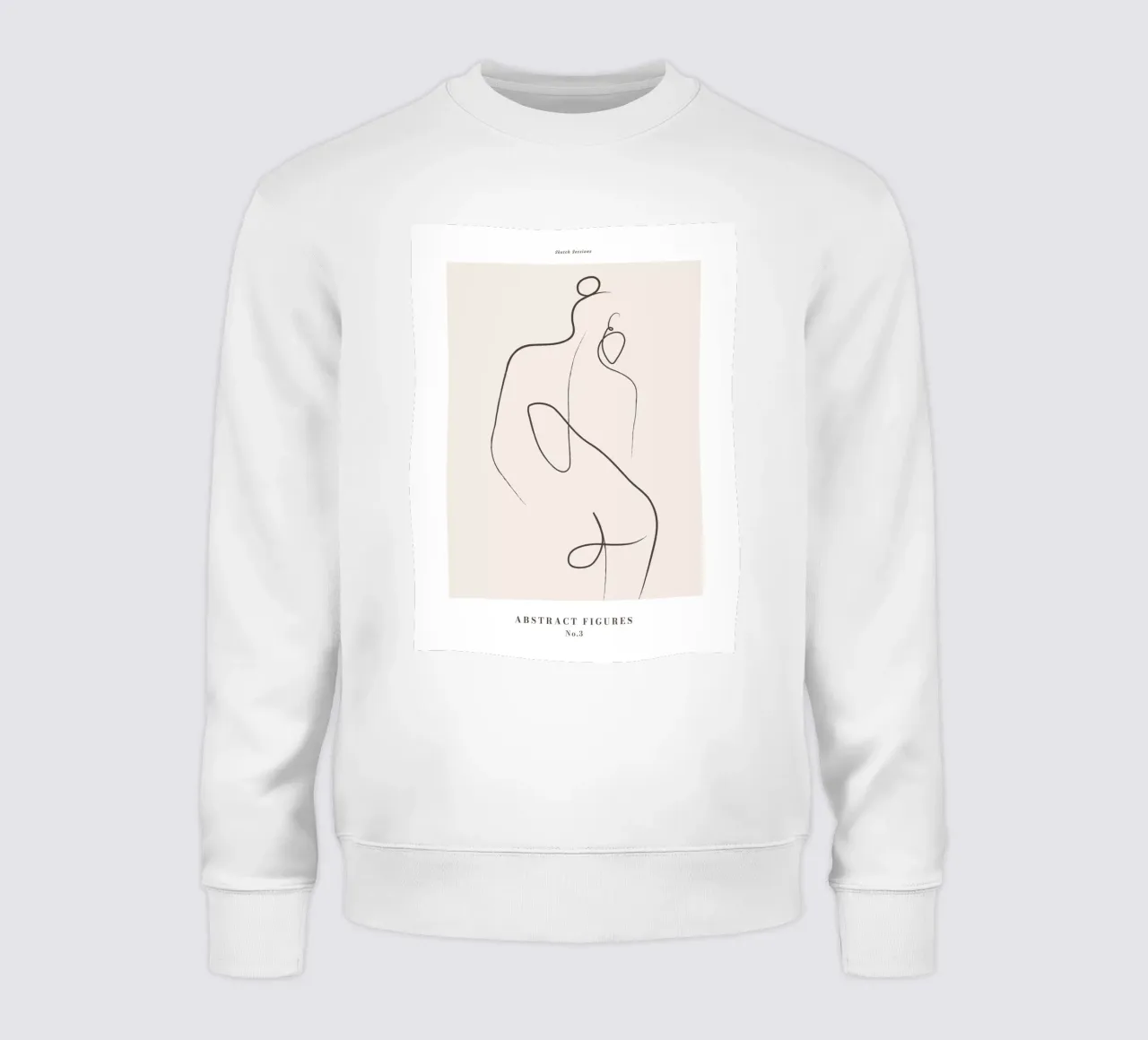 Figure astratte - Line art design minimalista felpa da Whole©