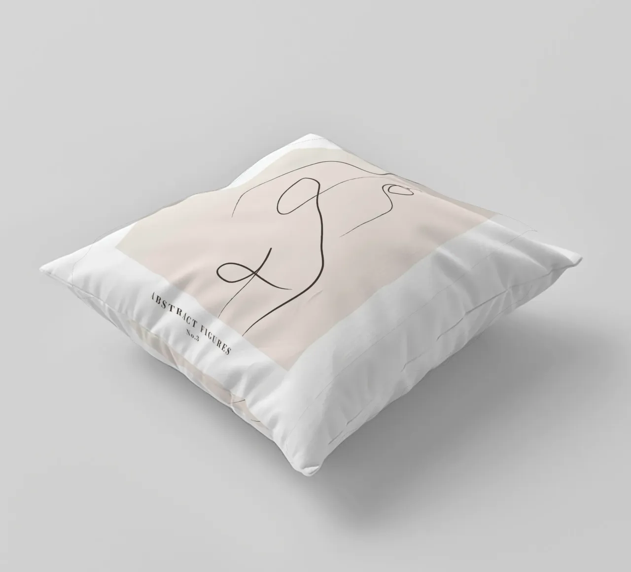 Figure astratte - Line art design minimalista cuscino da Whole©