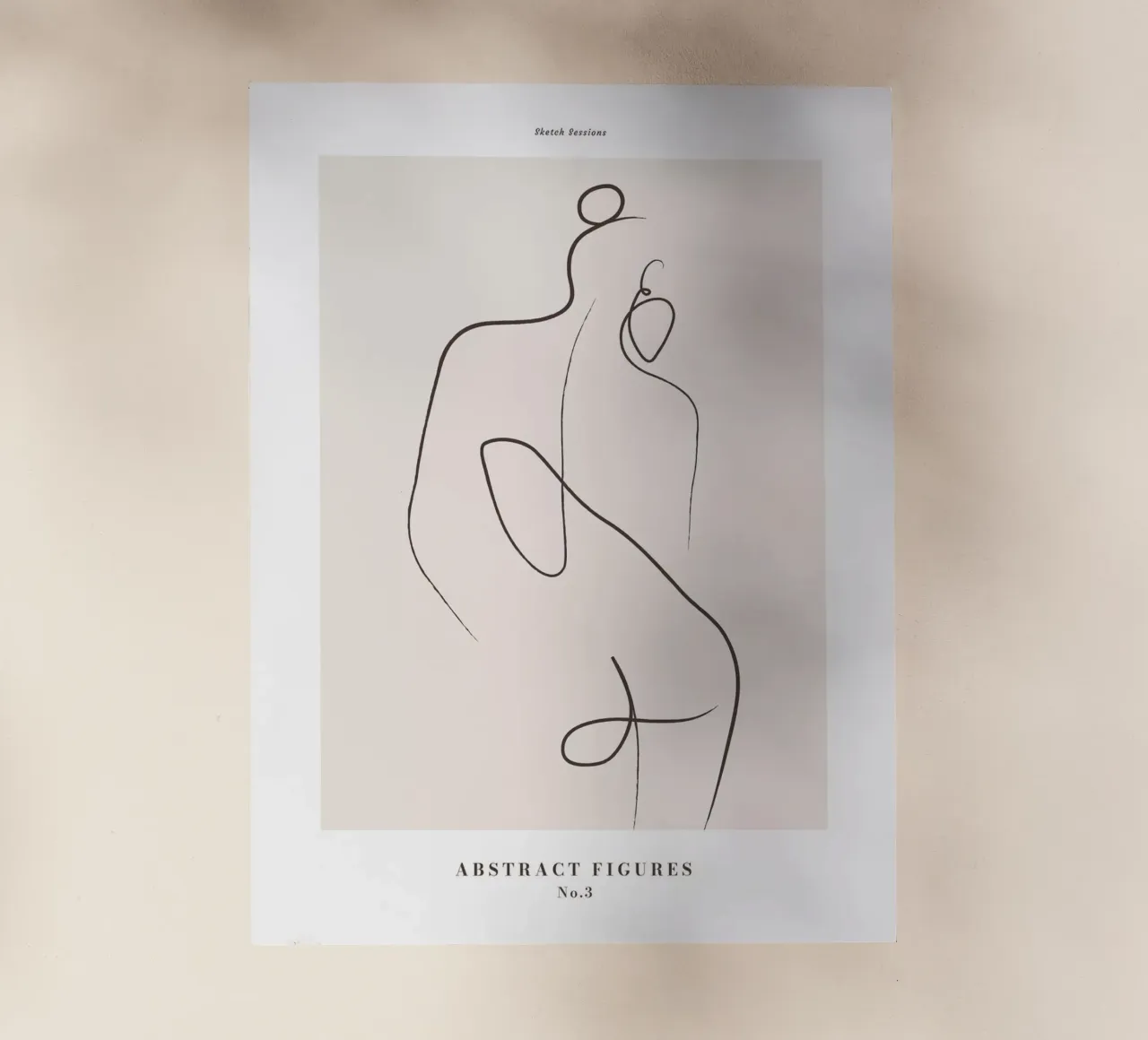Figure astratte - Line art design minimalista pellicola backlit da Whole©