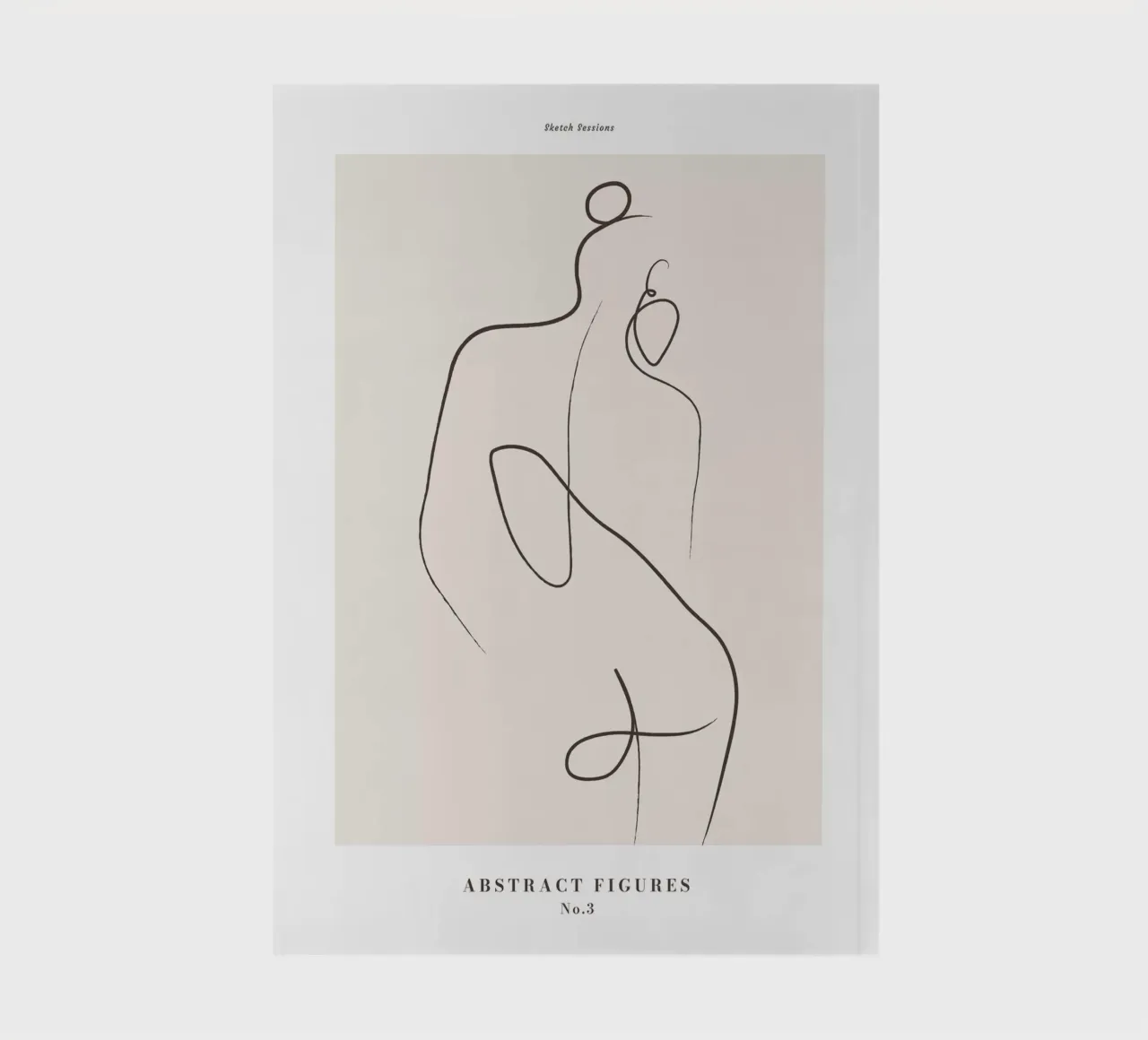 Abstract figures - Minimalist line art design notebook by Whole©
