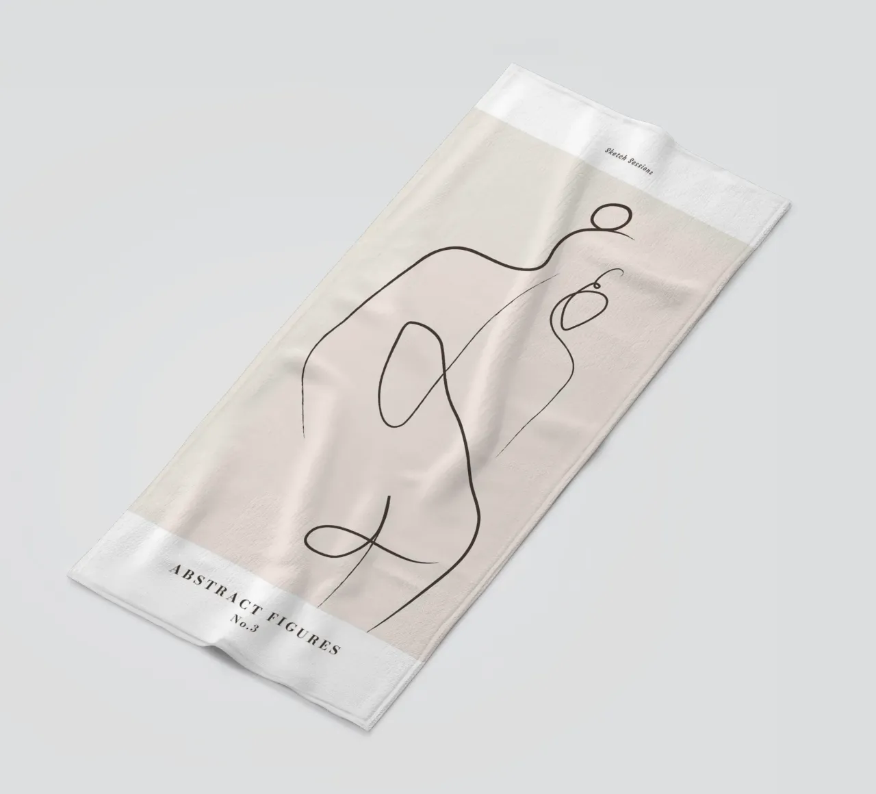 Figure astratte - Line art design minimalista telo mare da Whole©