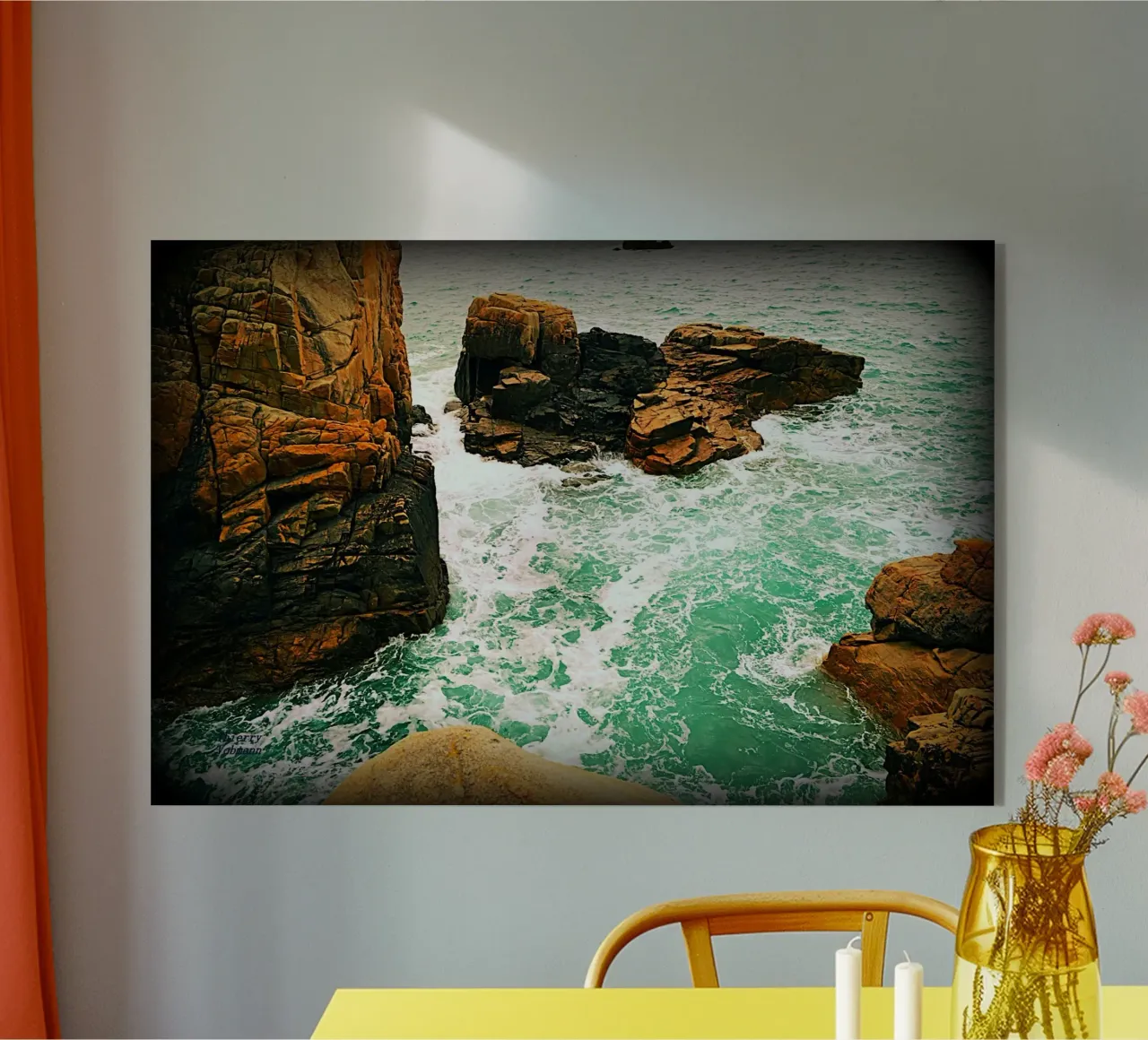 INDRUKWEKKEND UITZICHT. acryl van THIERRY VOBMANN.MY BEST PHOTOS.