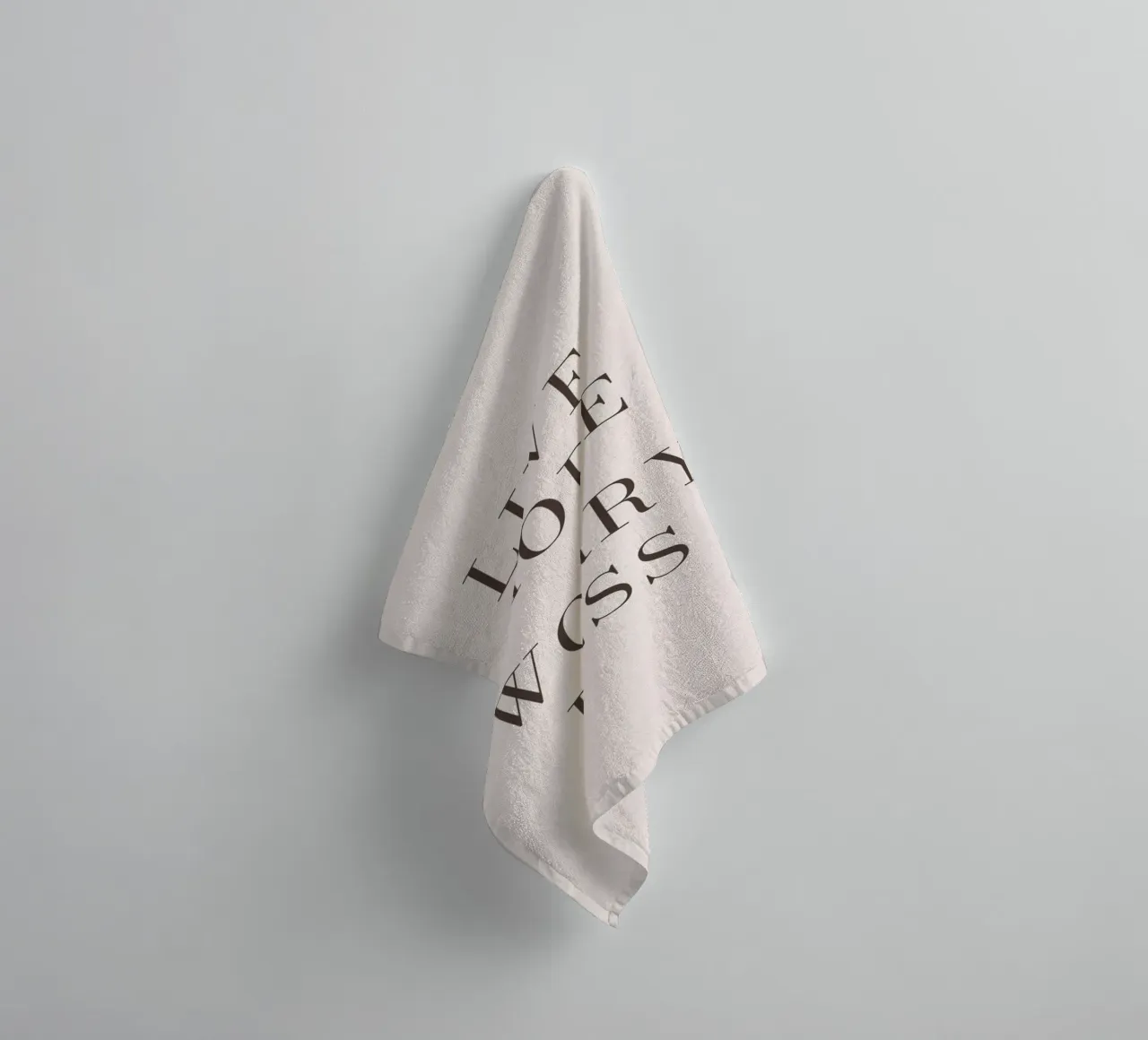 Motivational slogan - Minimalist typography design towel by Whole©