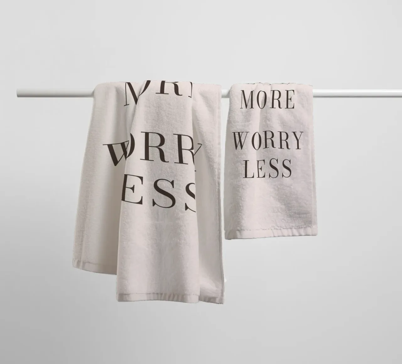 Motivational slogan - Minimalist typography design towel by Whole©
