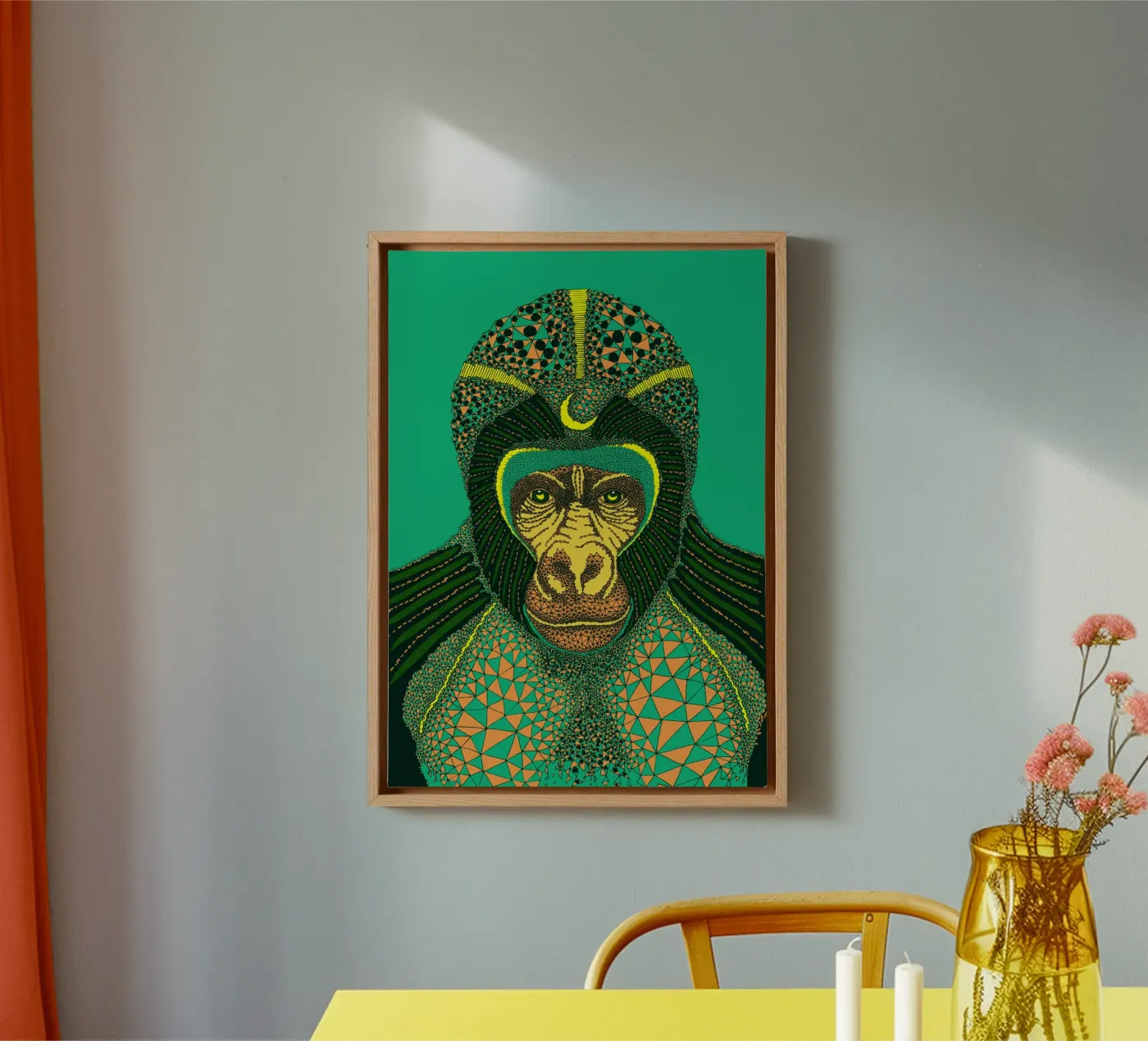 Gorilla canvas van Artsymalistic