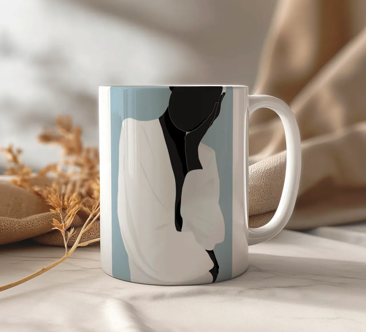Minimal Figure ceramic mug by M.A.Z.U.N.