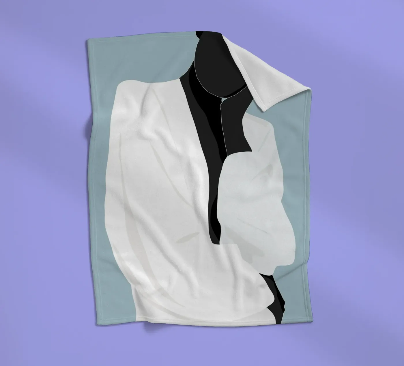 Minimal Figure fleece blanket by M.A.Z.U.N.