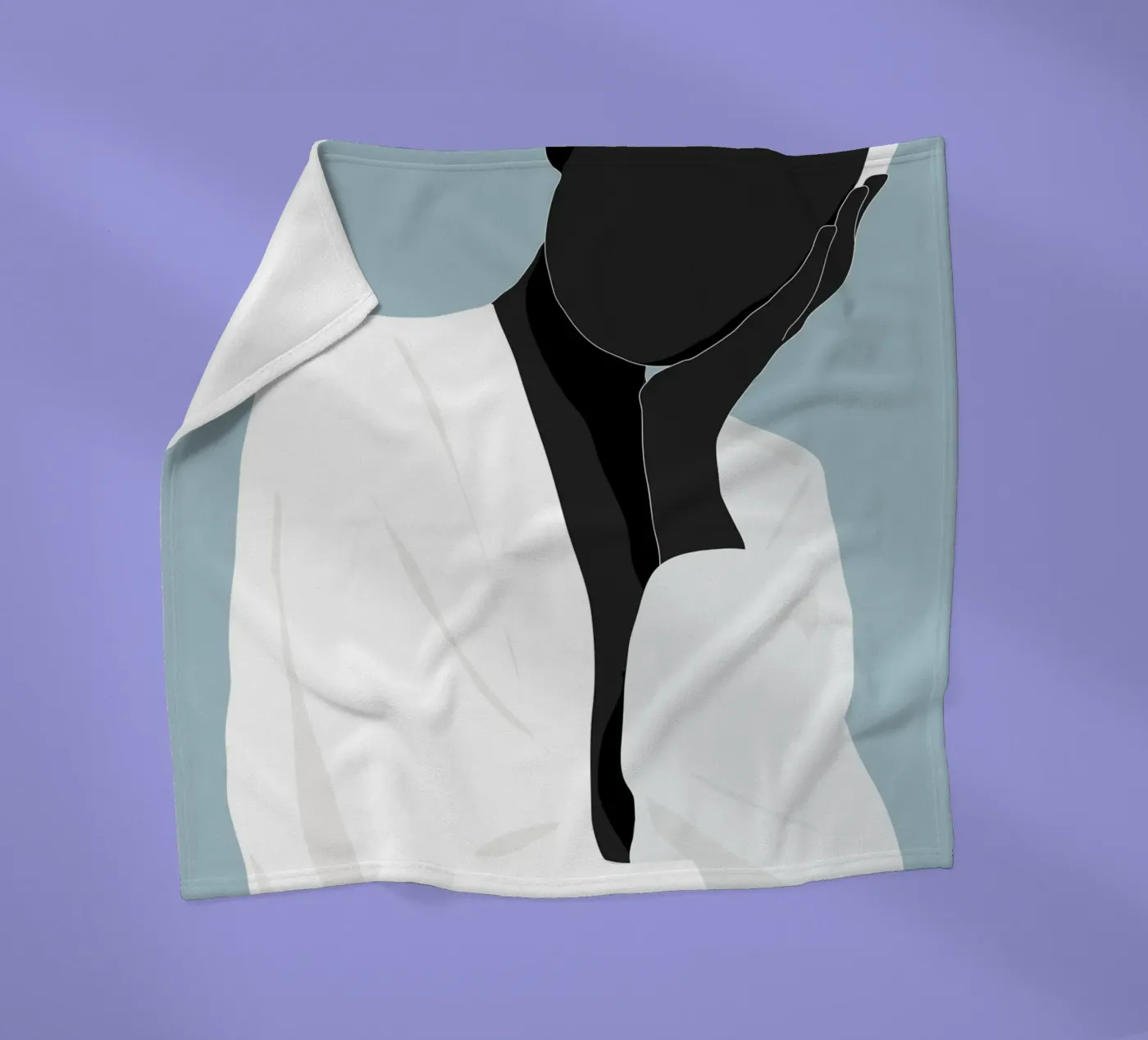 Minimal Figure fleece blanket by M.A.Z.U.N.